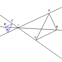 Image d'un triangle par une homothtie rductrice ngative