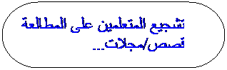 Organigramme&nbsp;: Terminaison: تشجيع المتعلمين على المطالعة قصص/مجلات...
